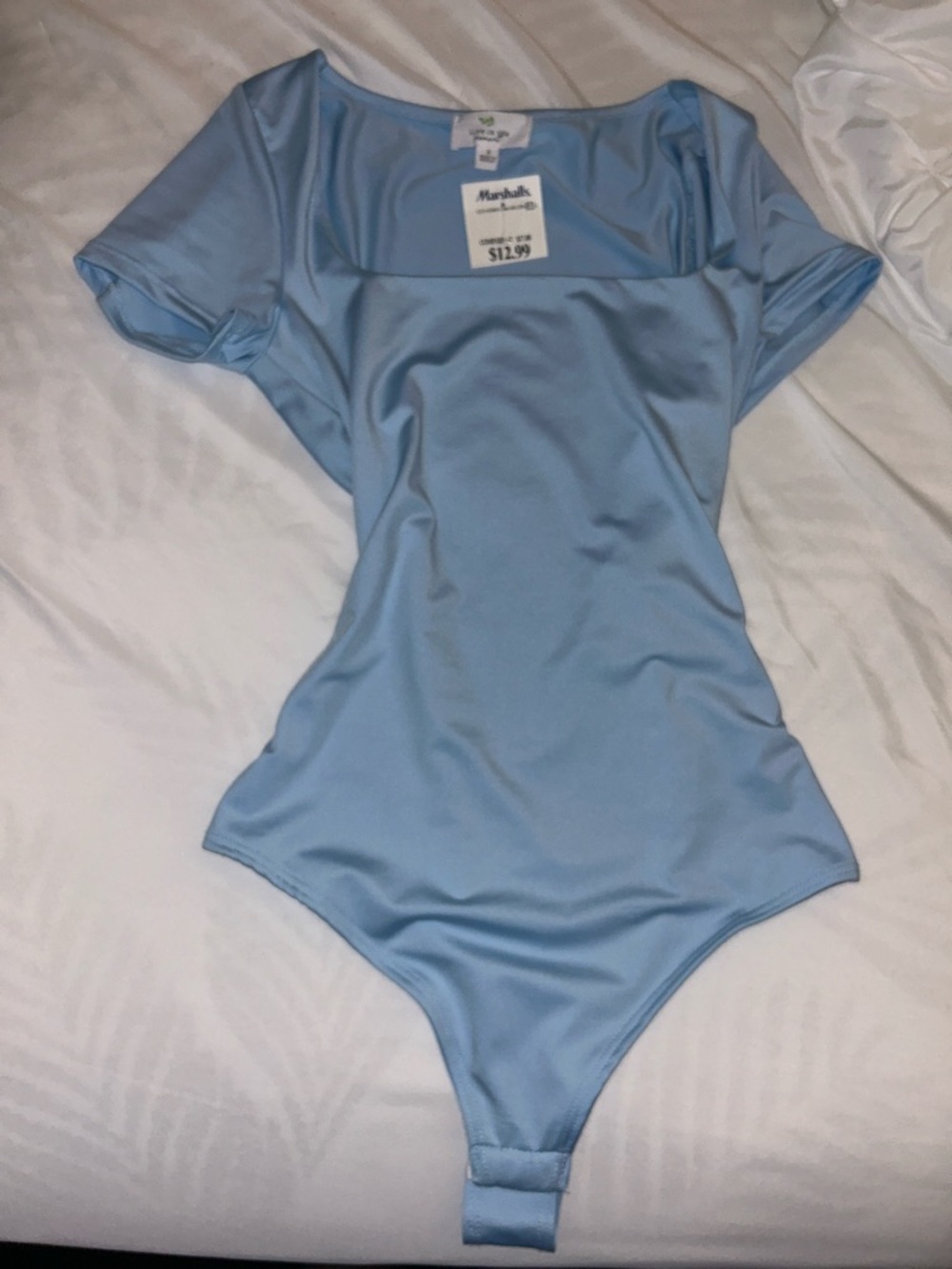 Baby Blue Short Sleeve One-Piece Bodysuit
